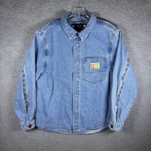 Rip Curl x Abrand Jeans Denim Jacket Men's Medium Surf Patch Aztec Back Y2K